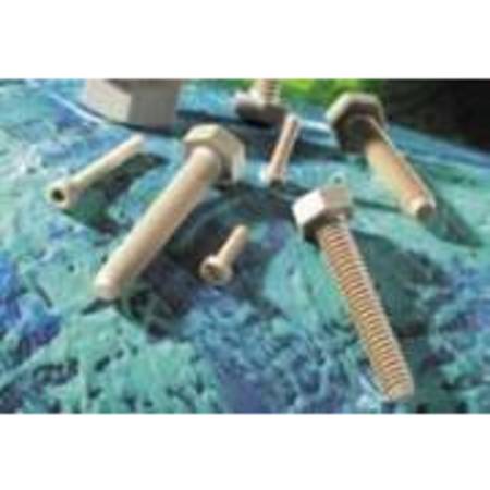 PROFESSIONAL PLASTICS 1 in Slotted Pan Machine Screw, Natural PEEK HSCREWPEEK2-56X.375SLOTPANHD